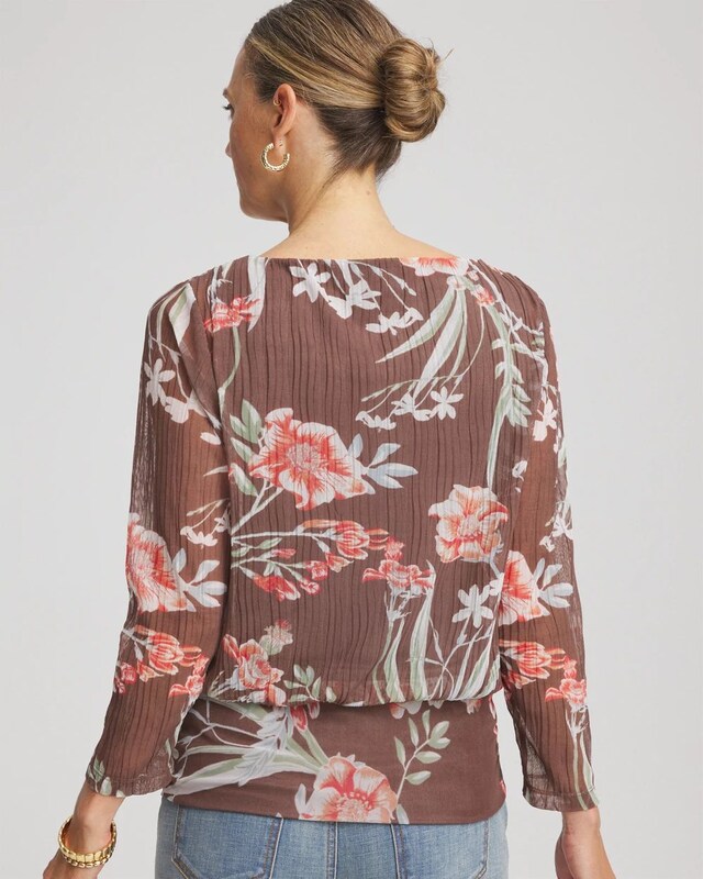 Textured Banded-Hem Top - image 3